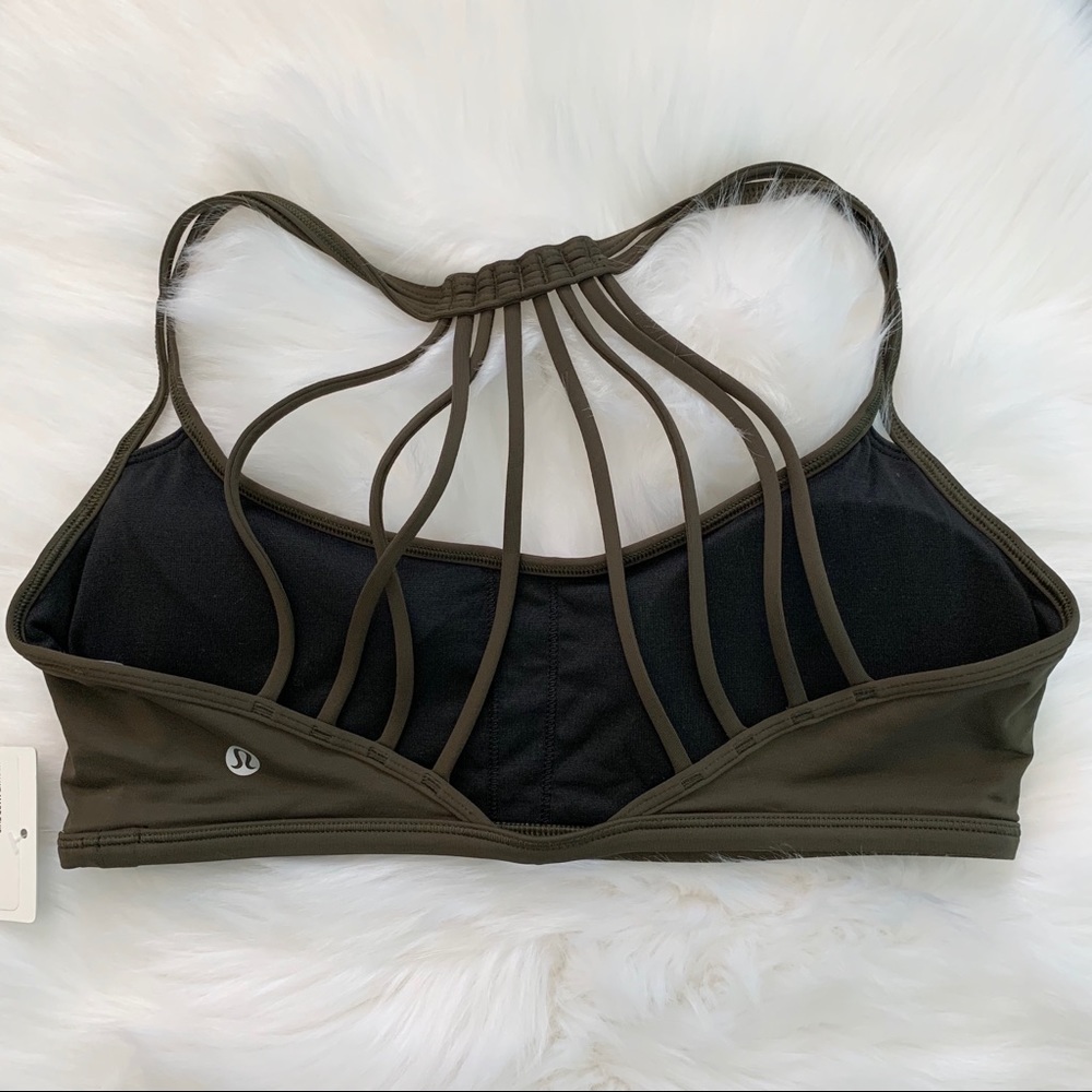Lululemon Lighten Up Bra DKOV dark olive green new - Picture 2 of 4